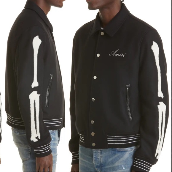 Amiri Bones Wool Bomber - Picture 3 of 8